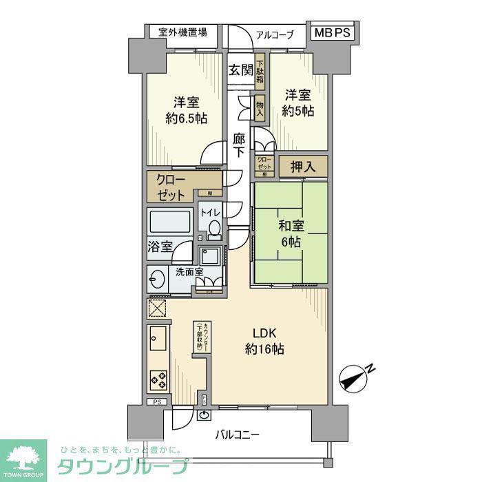 亀戸レジデンス(3LDK/11階)の間取り写真