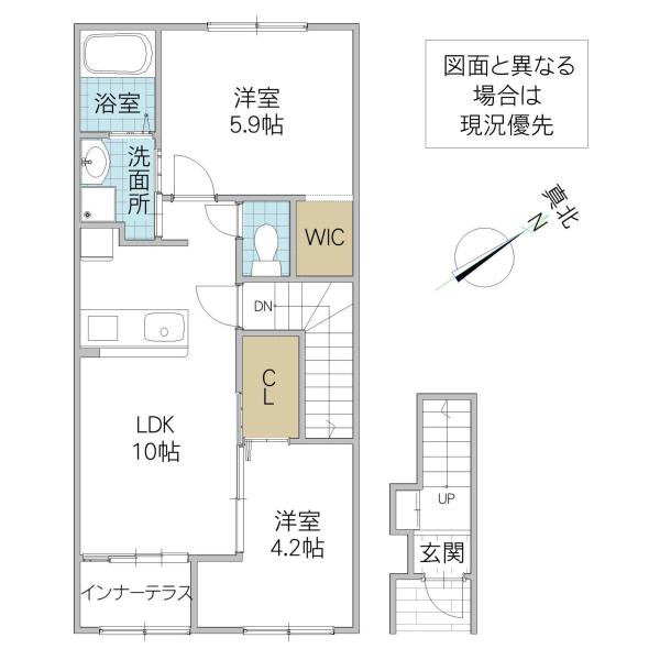 グランメゾンNAKA(2LDK/2階)の間取り写真