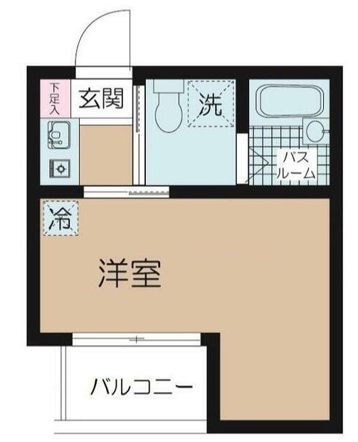 QUPS EKODA(1K/2階)の間取り写真
