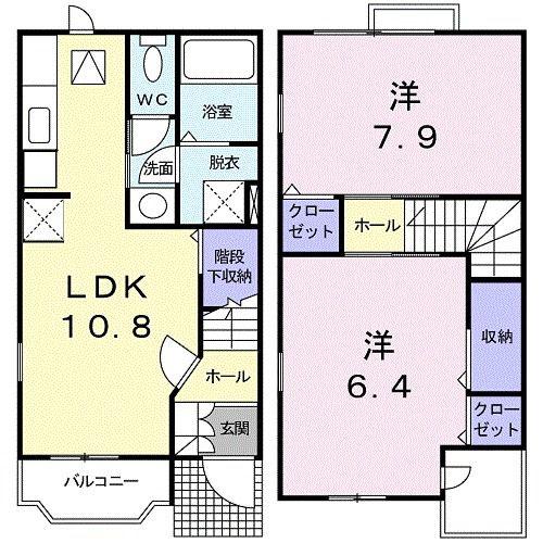 ネームファンハウスII(2LDK/1階)の間取り写真
