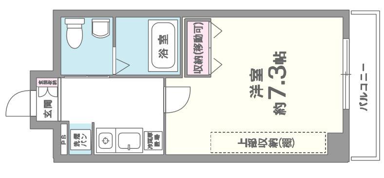 セイワパレス 堂島シティ(1K/7階)の間取り写真