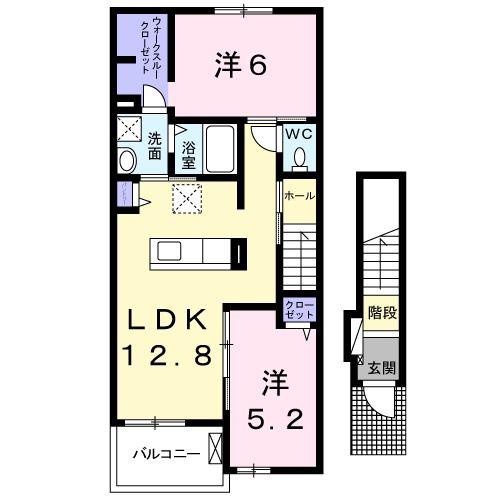 クレール ソフィア YS(2LDK/2階)の間取り写真