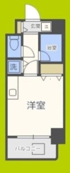 ウエスト ポイント(ワンルーム/6階)の間取り写真
