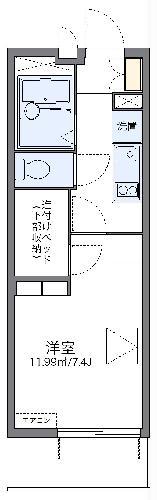 レオパレスKウッズII(1K/3階)の間取り写真