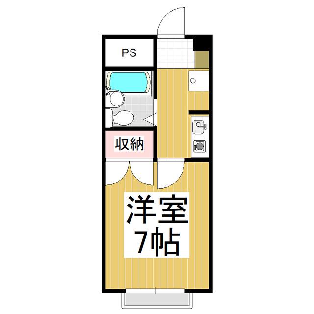 コーポAQA(1K/2階)の間取り写真