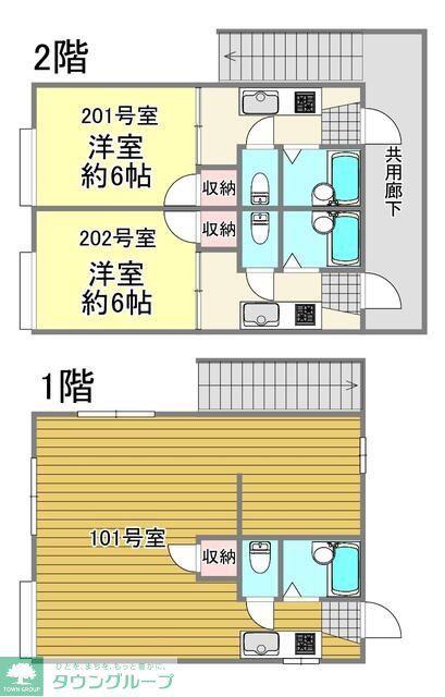 秩父市大野原 ローズハイツ(1LDK/1階)の間取り写真