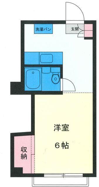 フジハイツ(1K/2階)の間取り写真