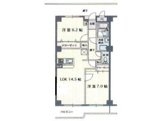 PARTIRパルティール(2LDK/2階)の間取り写真