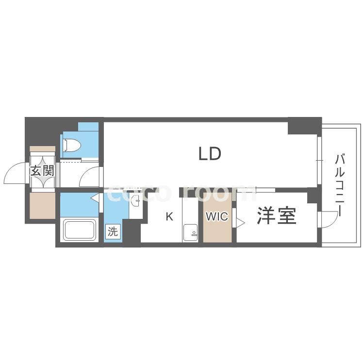 LASANTE梅田北(1LDK/4階)の間取り写真