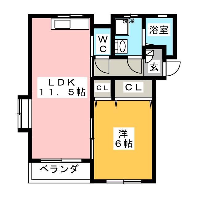 グリタパレス・ウィン(1LDK/2階)の間取り写真
