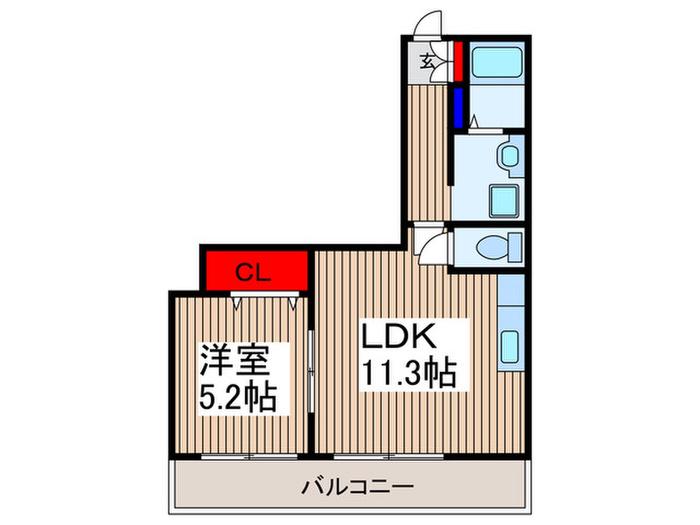 キャピタルプラス(1LDK/3階)の間取り写真