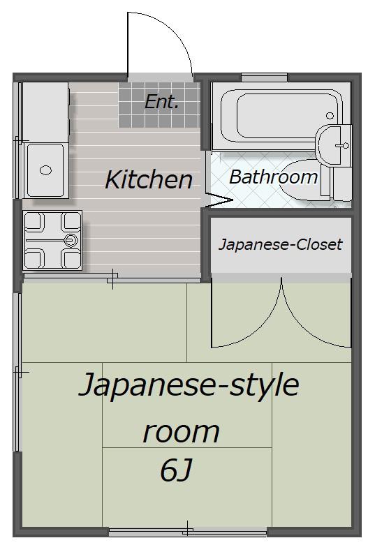 ハイツ平楽(1K/1階)の間取り写真