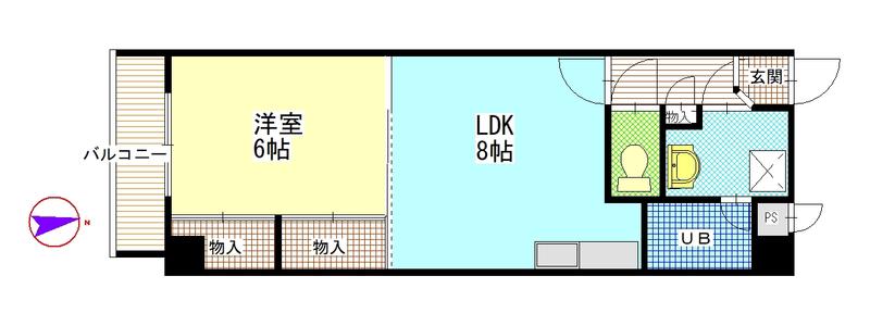 サニーヒルズ(1LDK/1階)の間取り写真