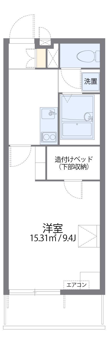 レオパレス博多豊II(1K/4階)の間取り写真