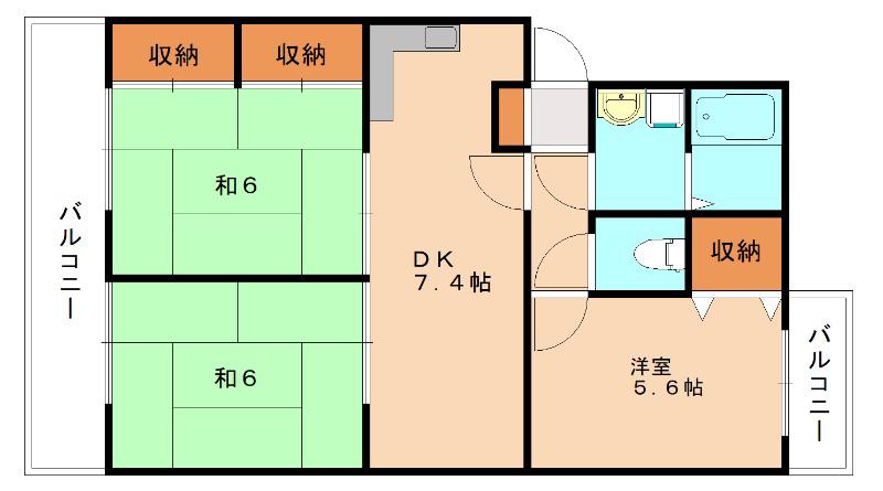ウィンクス光岡(3LDK/3階)の間取り写真