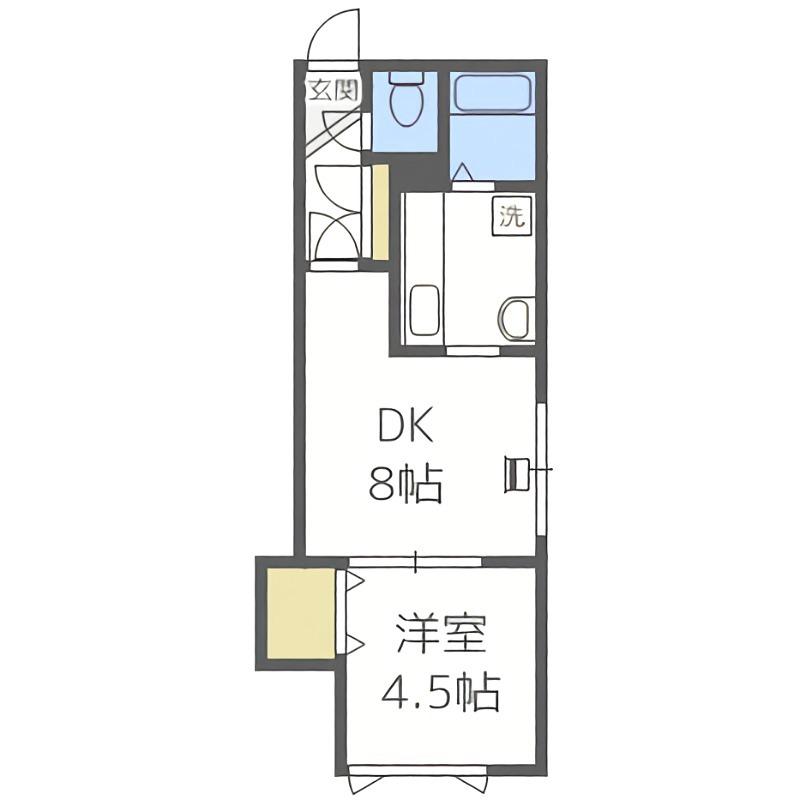 ライズ本郷通壱番館(1LDK/2階)の間取り写真