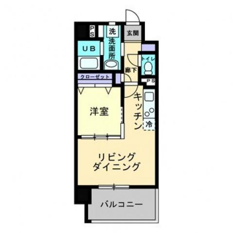 リオン後楽園(1LDK/3階)の間取り写真