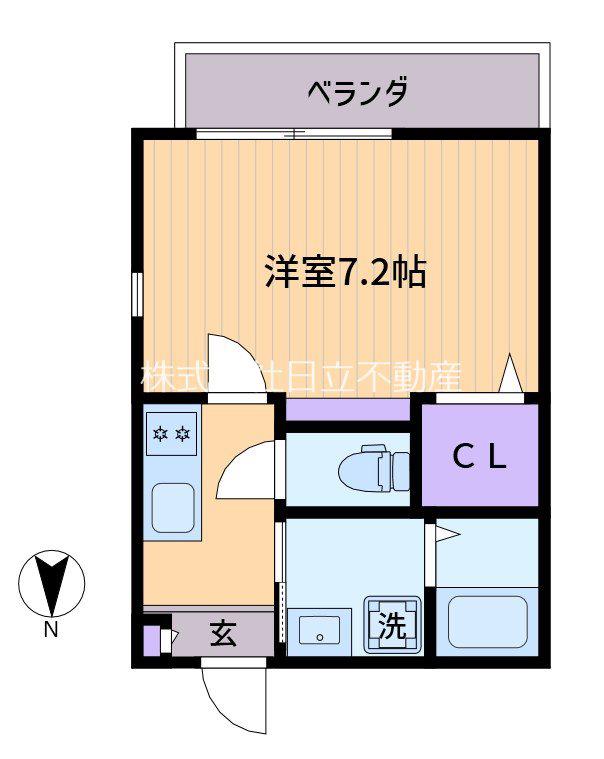 プリムス笹塚(1K/2階)の間取り写真