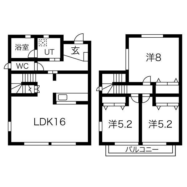 GREENCOURT社が丘(3LDK/1階)の間取り写真