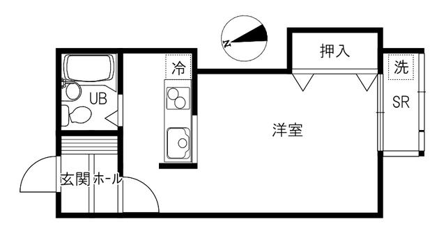 CREAR(ワンルーム/2階)の間取り写真