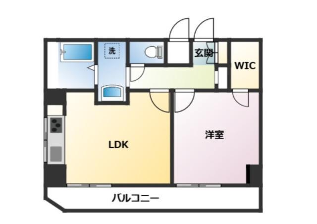 NICハイム鶴見渡辺ビル第一(1LDK/5階)の間取り写真