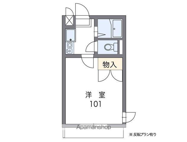 レオパレス上平間ACT(1K/3階)の間取り写真
