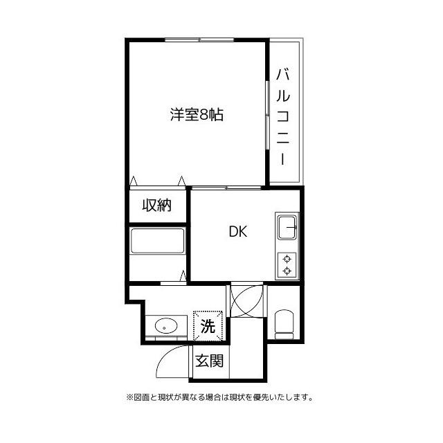 アメニクス(1DK/1階)の間取り写真