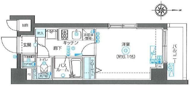フェニックス上石神井(1K/7階)の間取り写真