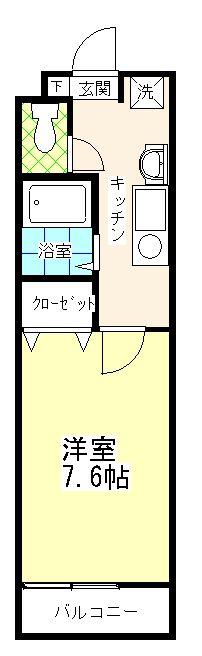 エスケーハイツ曳舟(1K/2階)の間取り写真