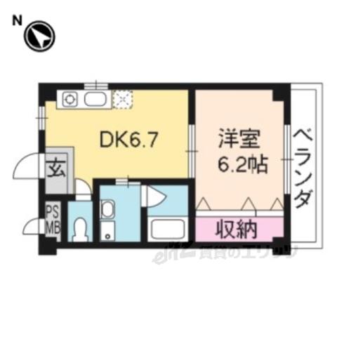 マ・メゾン(1DK/2階)の間取り写真