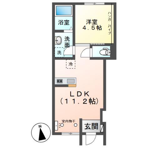 ソフィア(1LDK/1階)の間取り写真