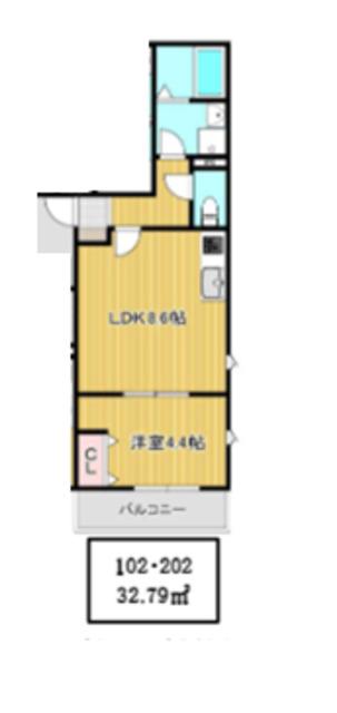 HALELE′A TACHIKAWA(1LDK/1階)の間取り写真