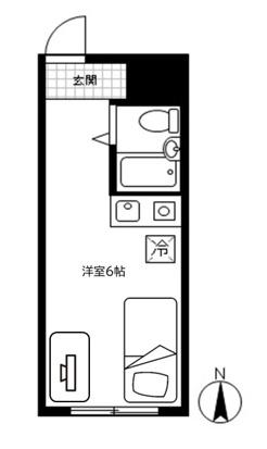 リバー綱島(ワンルーム/4階)の間取り写真