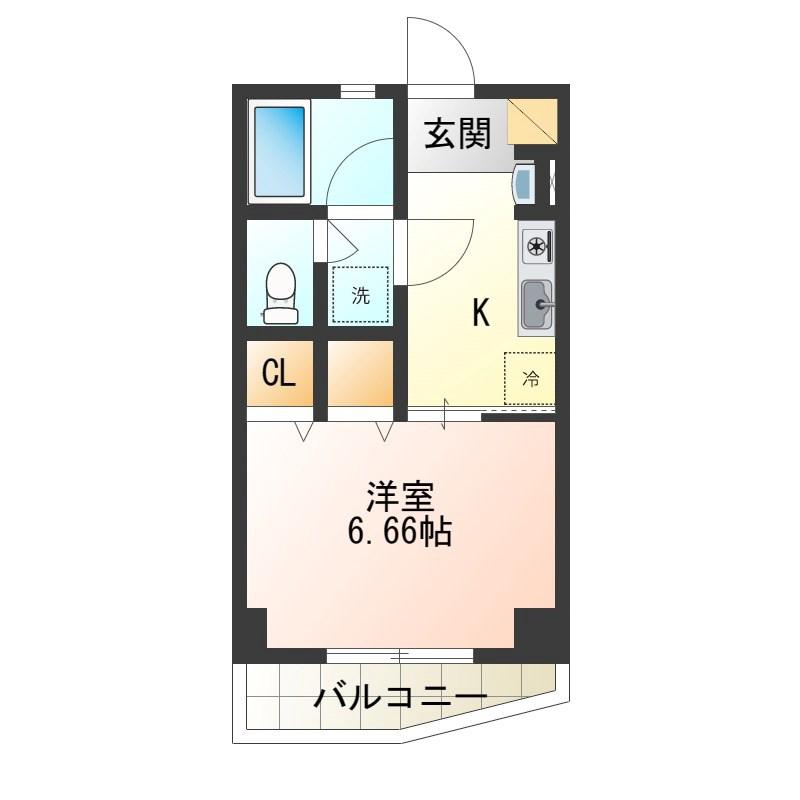 メゾンタカキュー(ワンルーム/5階)の間取り写真