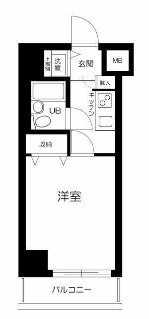 ズーム東銀座(1K/6階)の間取り写真