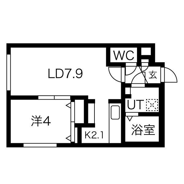 SEA THE STARS(1LDK/3階)の間取り写真