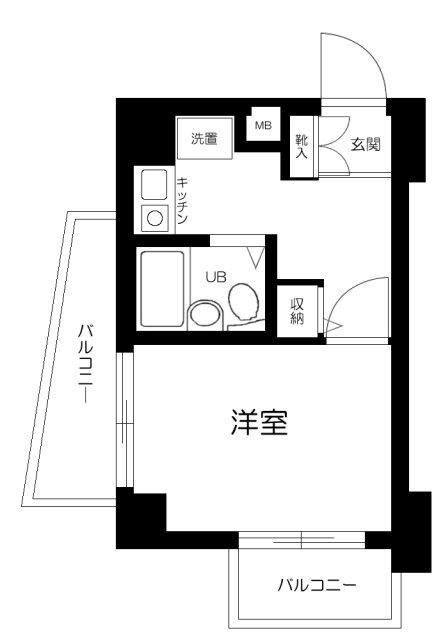 プレール東麻布(1K/2階)の間取り写真