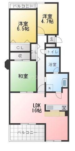 リアライズ柏I(3LDK/1階)の間取り写真