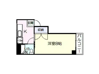 西田ATビル 鹿児島市(1K/3階)の間取り写真