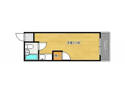 リーブル東雲(ワンルーム/1階)の間取り写真