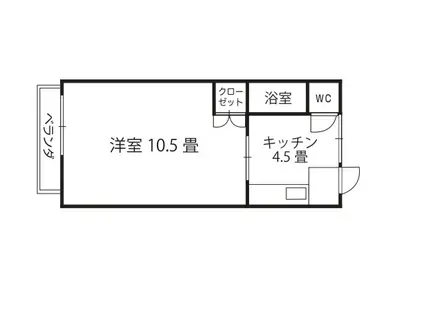 城見町菊屋ビル(1K/5階)の間取り写真