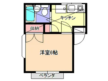 伊勢原シティハウス(1K/1階)の間取り写真