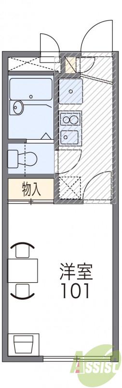 レオパレス豊中 北条(1K/2階)の間取り写真