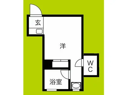 レクシア塚本(ワンルーム/2階)の間取り写真
