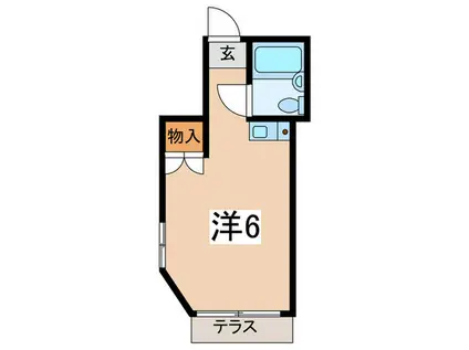 サンテック片倉(ワンルーム/1階)の間取り写真