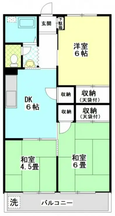 グリーンアートイノウエ 2階階 間取り