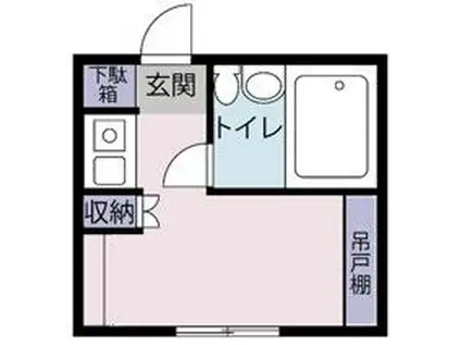 クロノス南生田(ワンルーム/2階)の間取り写真