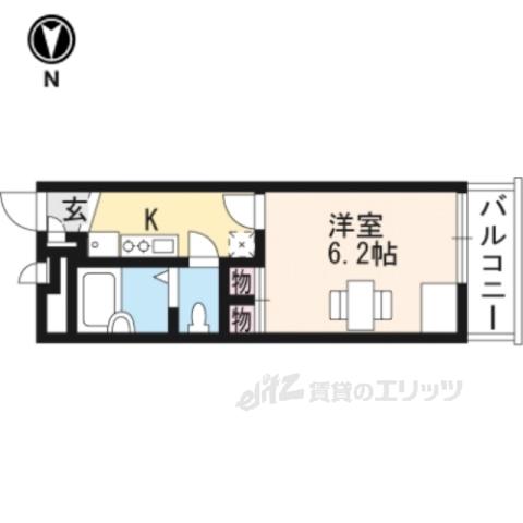 レオパレスラコルト(1K/3階)の間取り写真