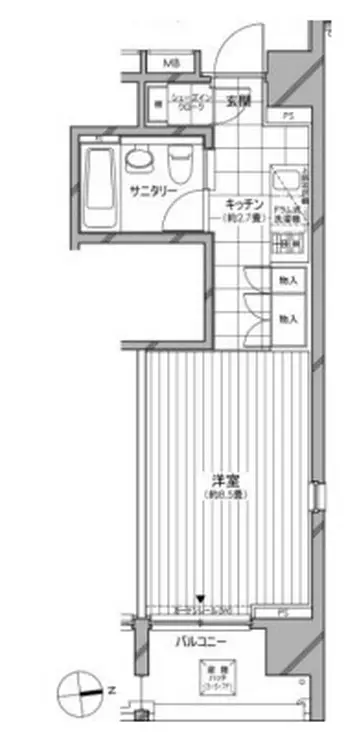 カスタリア麻布十番七面坂 3階階 間取り