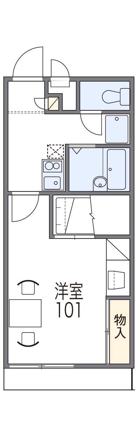 レオパレスさくらA(1K/1階)の間取り写真